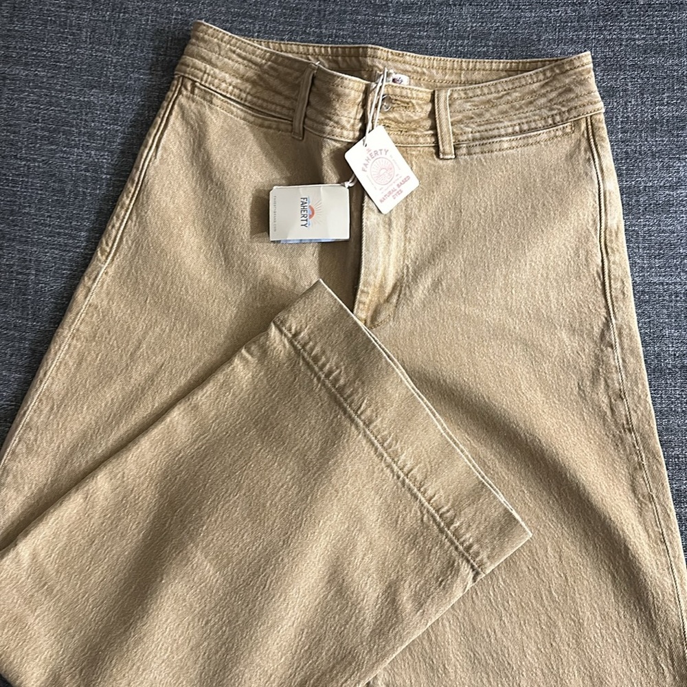 Faherty Tan Harbor Jeans